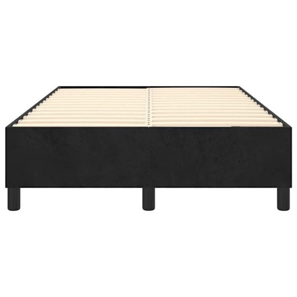 Sänky - TDL - 120x200 cm - Musta sametti - 2 paikkaa - Sijalla - Jalakset sisältyvät Svart