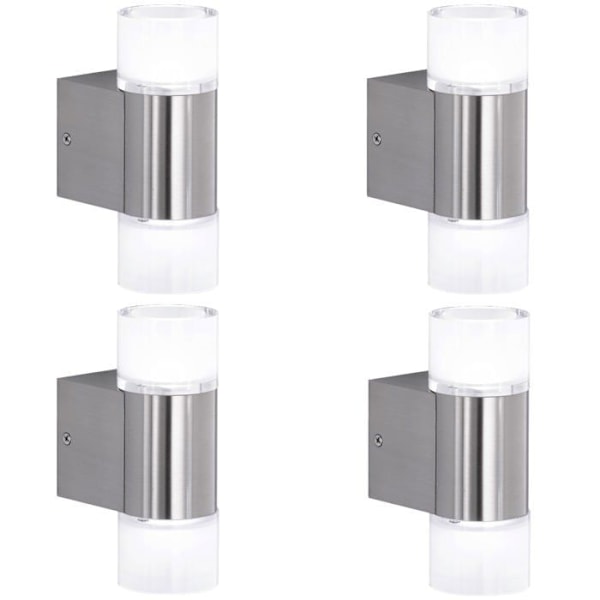 Paket med 4 LED vägglampor trio rl181 spot med glödlampor 04_0007508 Flerfärgad