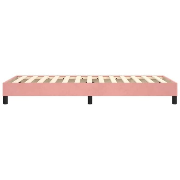 Sänkyraami - Ei määritelty - 100x200 cm - Vaaleanpunainen sametti - 1 paikka - Aloituspatja sisältyy Rosa