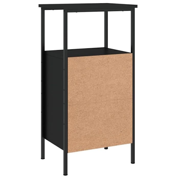 Natskab med rum med dør og hylde 41 x 31 x 80 cm sort ingeniørtræ DEC034483 kastanj