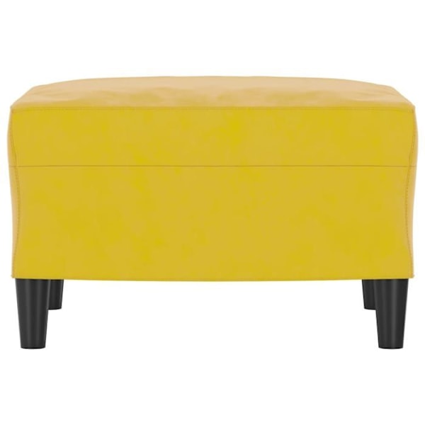 Repose-fødder bænk ved fodenden 60 x 50 x 41 cm i gul fløjl DEC030347 Gul