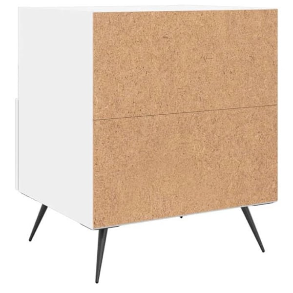 Natskab med skuffe og åbent rum 40 x 35 x 47,5 cm hvidt ingeniørtræ og jern DEC033358 Vit