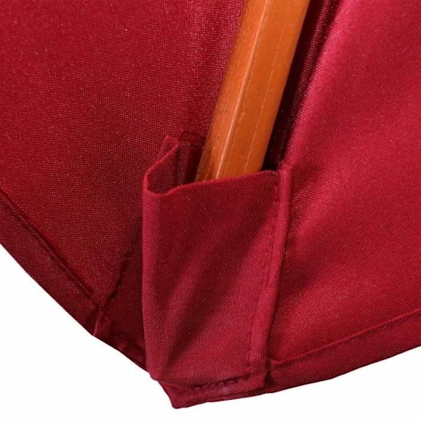 Havej parasol Ø 3m polyester/træ bordeaux