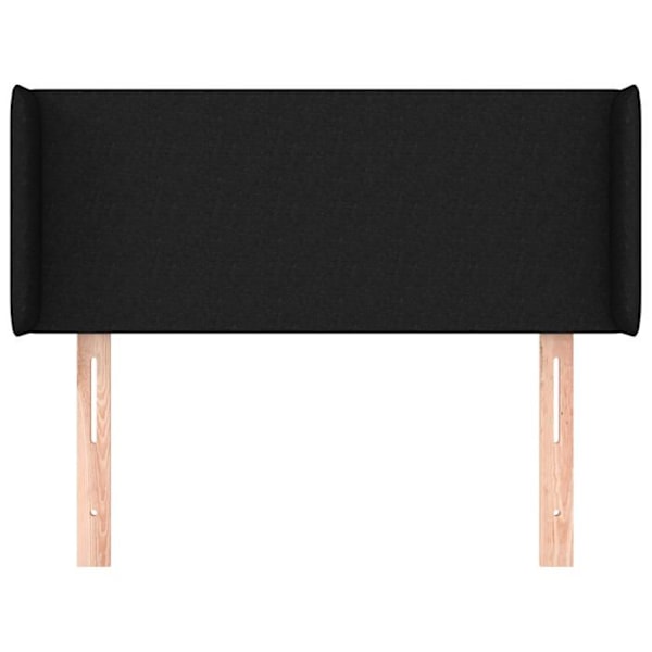 Sänggavl - Klassisk - Svart - 93x16x78/88 cm - Hållbart tyg - Justerbar höjd Svart