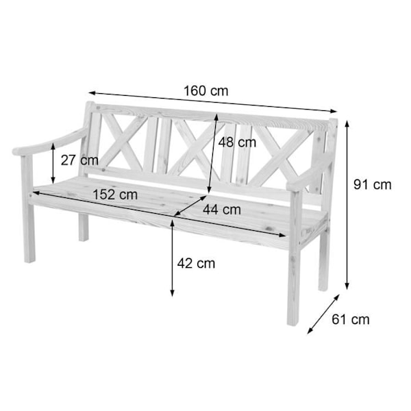 3-hengen puutuoleilla ja selkänojalla varustettu puutarhapenkin 160 cm tummanruskea 04_0005826 kastanj