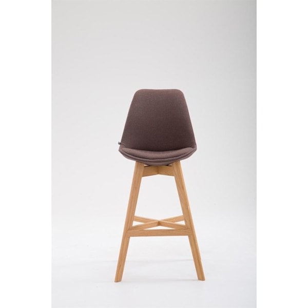 Barstol hög design skandinavisk modern i brunt tyg