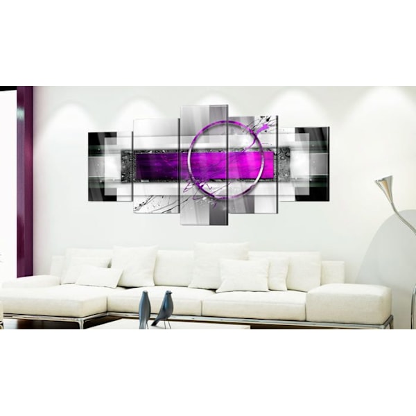 Akrylimäelle tehty taulu - Violetit reunat [Lasia] 100 x 50