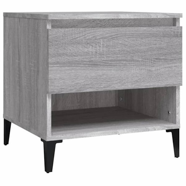 Side table lavt bord med skuffe 50 x 46 x 50 cm ingenie træ grå DEC032535 kastanj