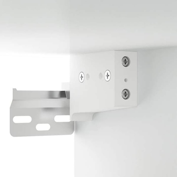 Væghængt natbord med skuffe 35 x 35 x 20 cm hvid ingeniørtræ DEC034222 Vit