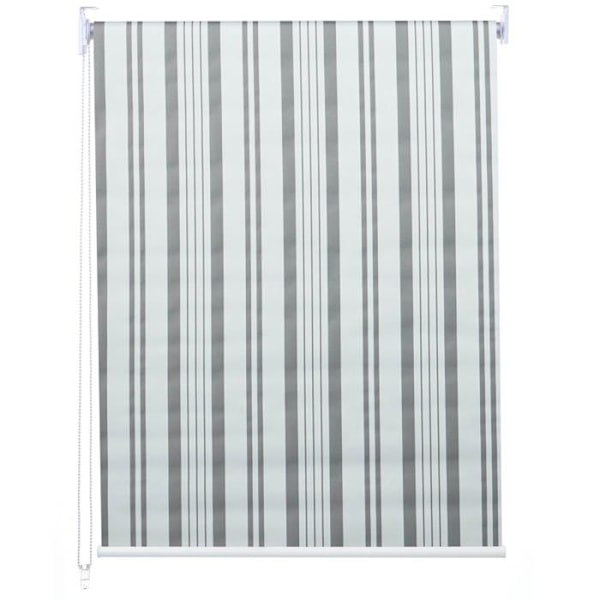 Rullegardin med blinds til vinduer, solbeskyttelse, sideudtræk 70 x 230, ugennemsigtig hvidgrå. Vit grå