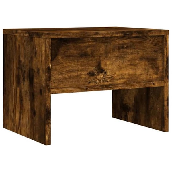 Nattbord med hylde 40 x 30 x 30 cm i brun ingeniørtræ DEC033552 kastanj