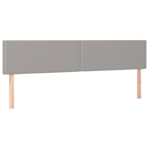 Hovedgavl til soveværelse, 2-delt møbel 90 x 5 x 78/88 cm, lysegrå stof TDL0206404 Grå