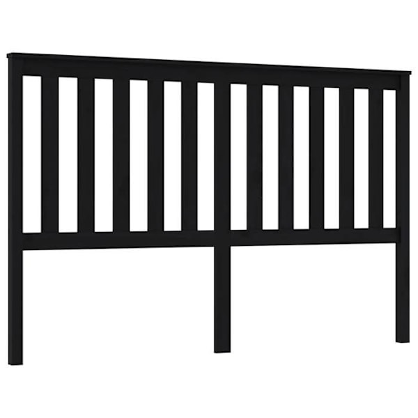 Hovedgærde til seng, soveværelse møbel, 166 x 6 x 101 cm, sort fyrretræ