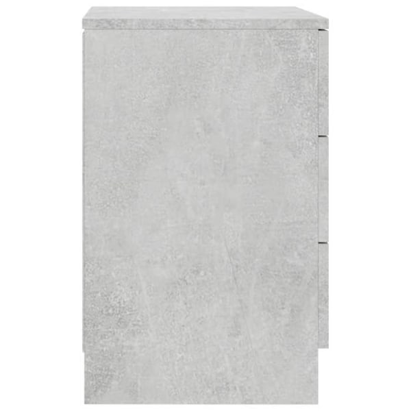 Nattbord med 3 skuffer 38 x 35 x 56 cm ingeniørtræ grå DEC033969 kastanj