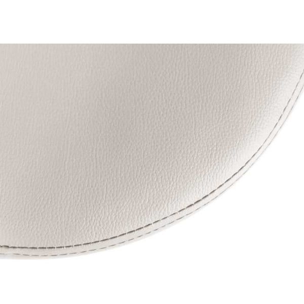 Barstol x1 enkel design höjdjusterbar beläggning i vit PVC svarta metallben 10_0005344 Vit
