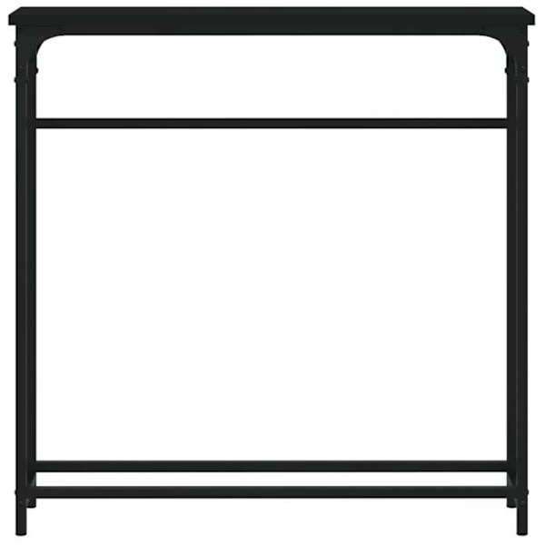 Funktionsdygtig konsolbord og stil 75 x 19,5 x 75 cm sort ingeniørtræ og metal DEC032145 kastanj