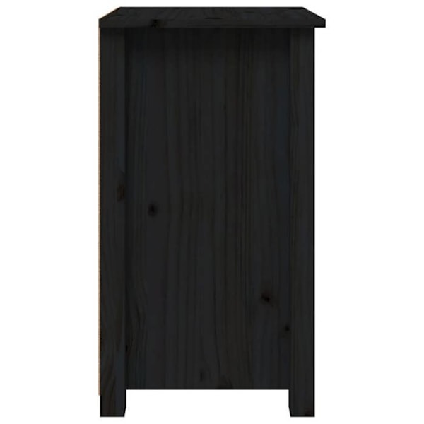 Sæt med 2 natborde med skuffer 40 x 35 x 61,5 cm sort massiv fyrretræ DEC035559 kastanj