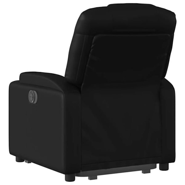 Fauteuil relax TV med komfortabel polstring og elektrisk løftefunktion i sort PVC DEC028077 Svart