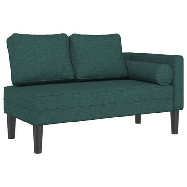 Meridienne chaise longue sohva sisätiloihin vihreällä kangaspäällä DEC026104 Grön
