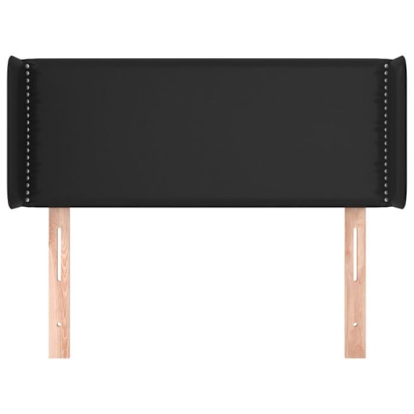 Hovedgavl til seng, soveværelse møbel med sidekant 93 x 16 x 78/88 cm syntetisk sort TDL0204406