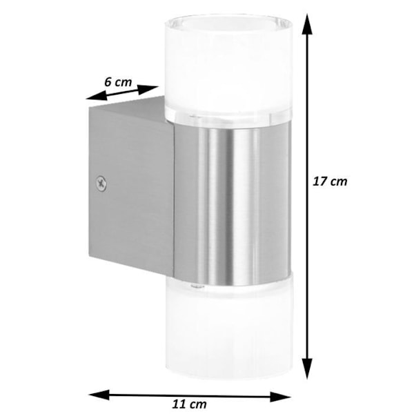 Paket med 4 LED vägglampor trio rl181 spot med glödlampor 04_0007508 Flerfärgad
