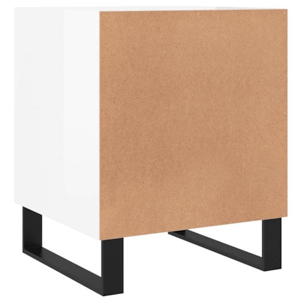 Nattested med skuffe og dør 40 x 40 x 50 cm hvid højglans ingeniørtræ DEC033490 Vit