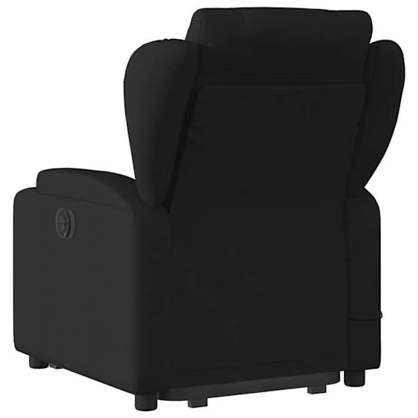 Massagefåtölj med lutningsfunktion och elektrisk lyftfunktion, svart tyg DEC027811 Svart