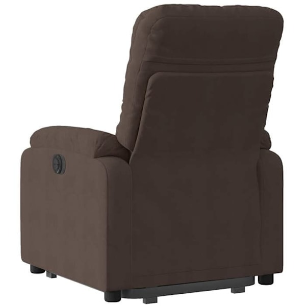 Soffa med TV-lägesfunktion och mycket bekväm elektrisk lyft i brunt mikrofiber DEC028457 kastanj