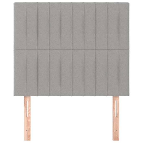 Sengehoved tilbehør til soveværelse møbel i 2 dele 100 x 5 x 78/88 cm lys gråt stof TDL0206453 Grå