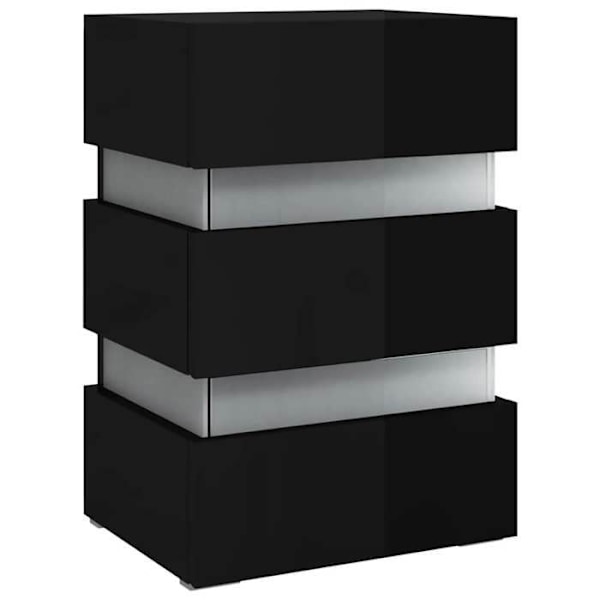 Nattelys med LED-lys og 3 skuffer 45 x 35 x 67 cm ingenieurtræ sort DEC034744 kastanj