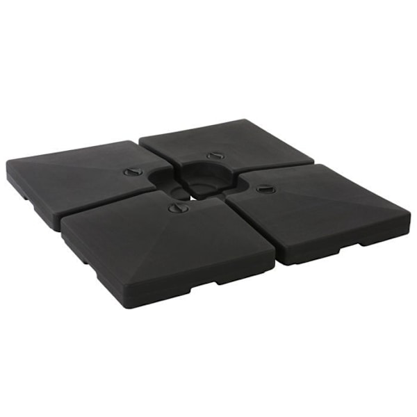 Parasollfod - Ubeskreven - 124 kg - 4 moduler - Fyldbar - Sort