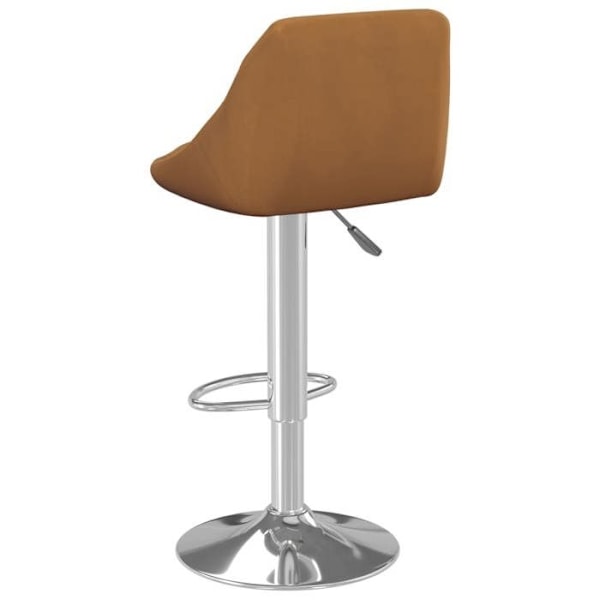 2 kpl modernit design-korkeat baarijakkarat ruskeaa samettia ja terästä DEC029783 kastanj