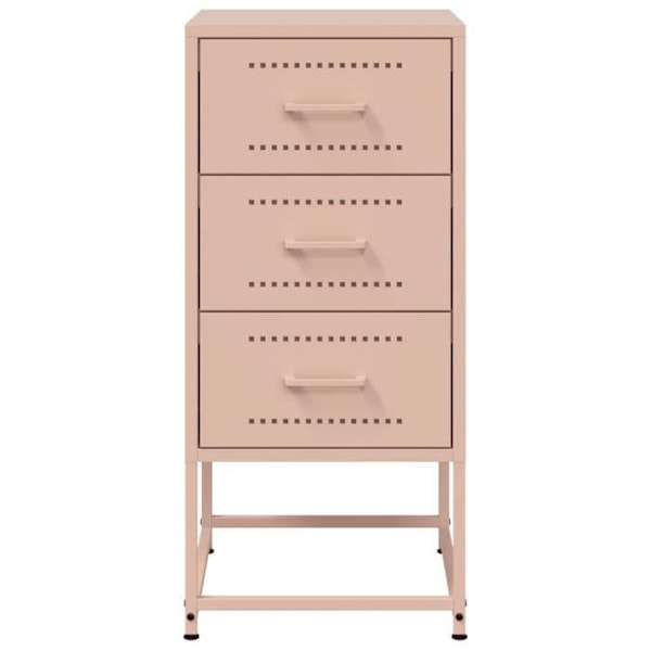 Yöpyöri 3 laatikolla 36 x 39 x 78 cm vaaleanpunainen teräs DEC034568 Rosa