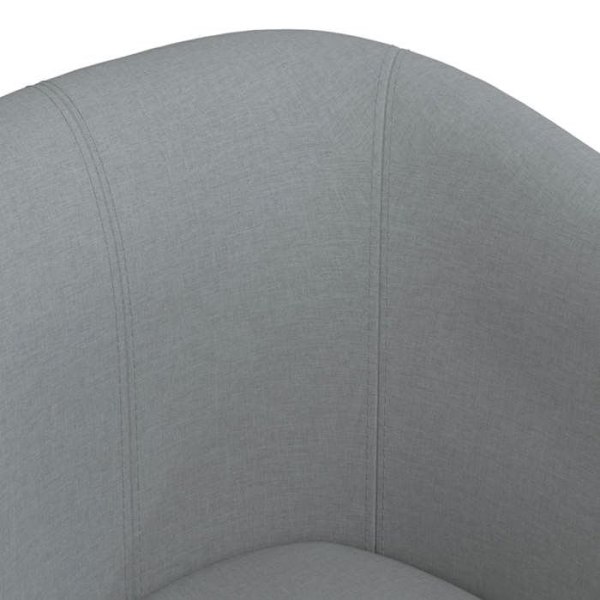 Loungefåtölj med bekväm sits och modern design, inklusive fotpall i ljusgrått tyg DEC026420 Grå