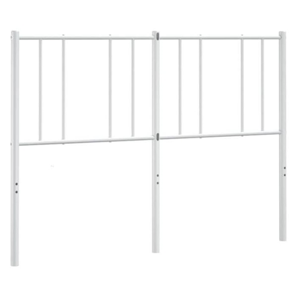 Hovedgærde til seng til soveværelse møbel 120 cm metal hvid TDL0202483 Vit