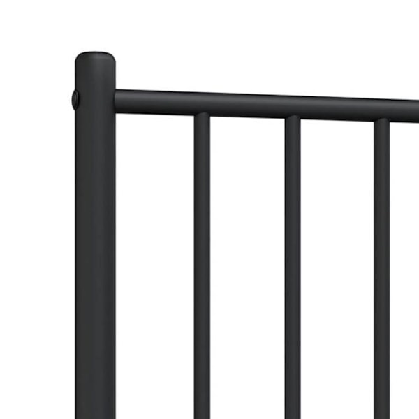 Hovedgærde til soveværelse møbel 100 cm sort metal TDL0202451