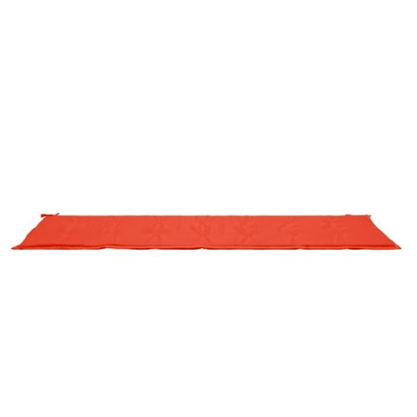 Vandafvisende havemøbelsæde 200 x 50 x 3 cm 100 % polyester rød DEC021738