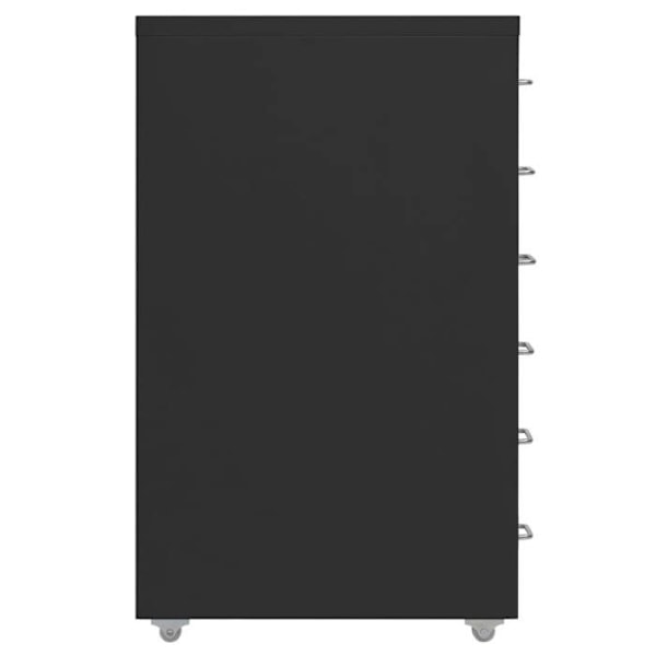 Rullakärry, jossa on 6 laatikkoa, 28 x 41 x 69 cm mustaa metallia DEC024580 Metall