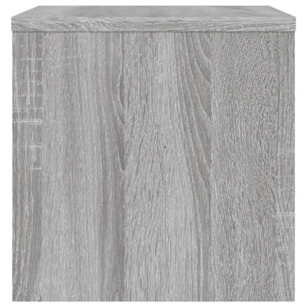Sängbord med hylla 40 x 30 x 30 cm grå ingenjörsträ DEC034596 kastanj