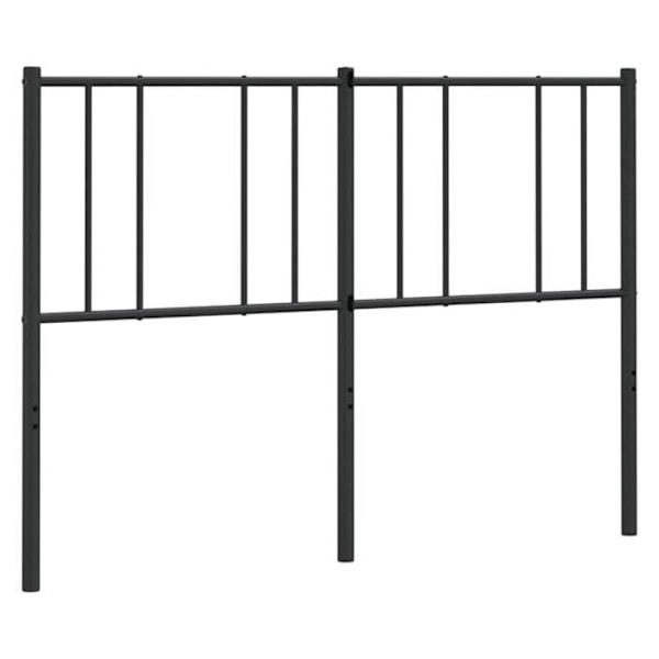 Hovedgærde til seng til soveværelse møbel 140 cm metal sort TDL0202436
