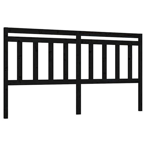 Hovedgærde - Fyrretræ - Sort - 186x100 cm - Moderne stil - Elegant design Svart