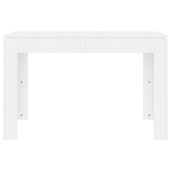 Matbord med enkel design 120 x 60 x 76 cm vit ingenjörsträ DEC036636 Vit