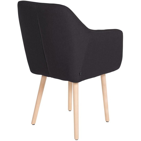 Soffa med armstöd fyra starka ben i ljust trä sits i svart tyg 10_0003484 kastanj