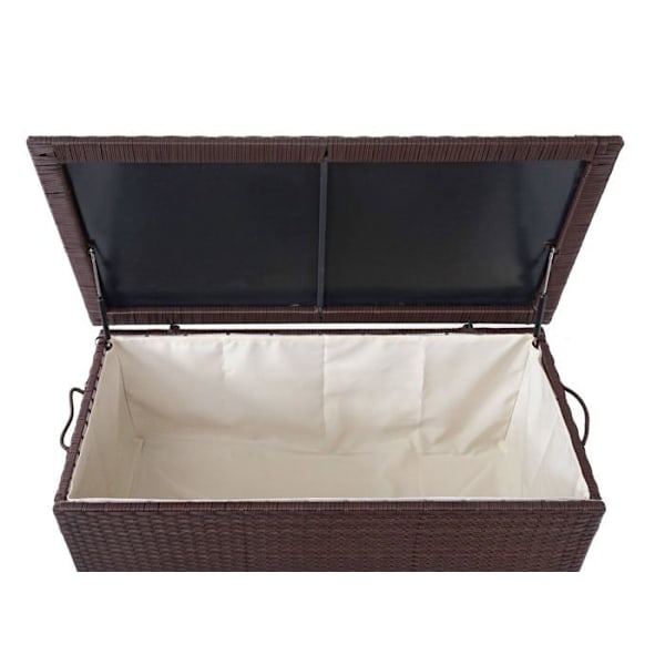 Opbevaringskiste - Brun - Polyrotin - 51x100x50 cm - 170L - Med hjul kastanj