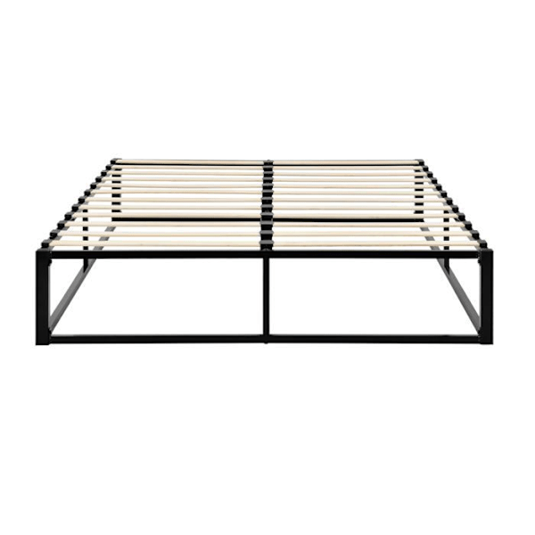 Kaksosvuode metallista, pulverimaalattu teräsrunko, nukkumismitat 140 x 200 musta