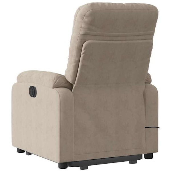 Soffa för avkoppling med elektrisk lyftfunktion och 6 punkter för massage i taupe tyg DEC027858 Mol
