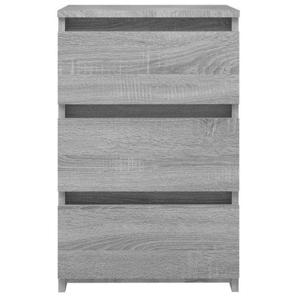 Sæt med 2 natborde med 3 skuffer 40 x 35 x 62,5cm ingeniørtræ grå DEC035705 kastanj