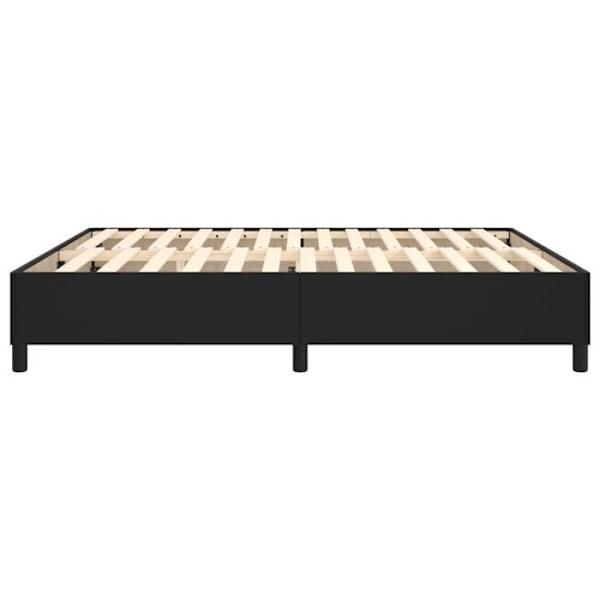 Sengebund med ben, ramme til seng 160x200 cm, syntetisk sort TDL0207010 Svart