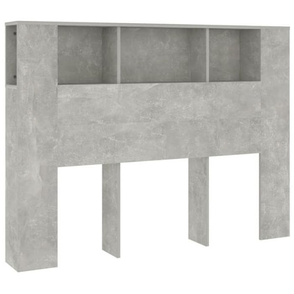 Sänggavel - MDF - 140 cm - Grå - Förvaring - Modern stil Grå