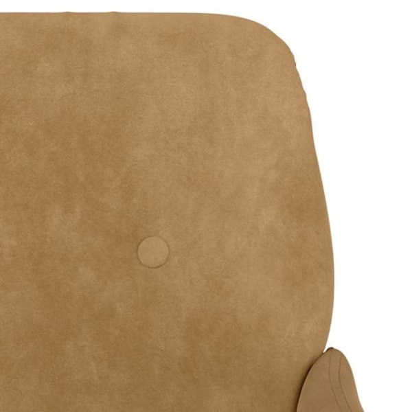 Design og moderne loungestol med armlæn 62 x 79 x 79 cm i brun velor DEC028631 kastanj